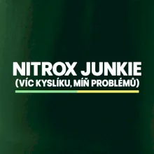 Nitrox junkie zelenožlutá linka pod nápisem