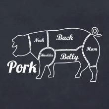 Prase nákres rozřezání