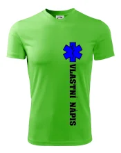 Hvězda života - vlastní nápis vpředu a vzadu