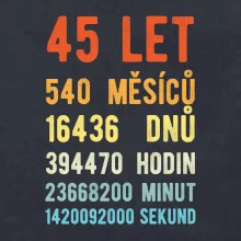 Narozeniny 45 přepočet času