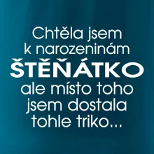 Chtěla jsem dostat k narozeninám štěňátko