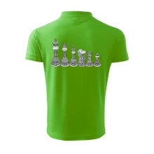 Šachové figurky v řadě - kreslené