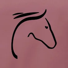 Kůň - hlava silueta