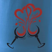 Víno je láska kulaté skleničky