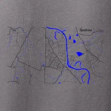 Neratovice - Mapa s vodními toky