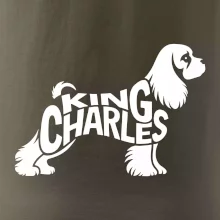 Kavalír king Charles španěl nápis v těle