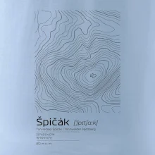 Špičák - vrstevnice v obdélníku