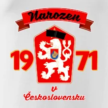Narozen v Československu - Přelepený znak 1971