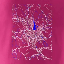 Jablonec nad Nisou - Mapa s vodními toky