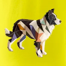 Border colie slepená z papíru