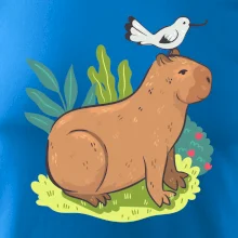 Kapybara a ptáček