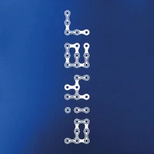 Biker nápis na výšku řetěz