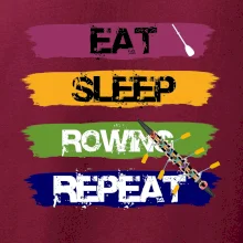 Eat sleep rowing repeat barevné