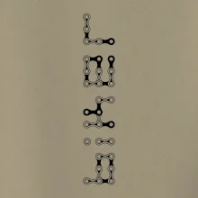 Biker nápis na výšku řetěz