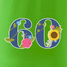 Květinové číslo kreslené - 60