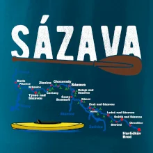 Mapa řeky Sázavy