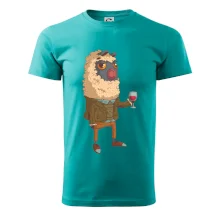 Alpaka s vínem muž