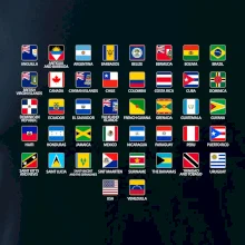 Vlajky států - Amerika