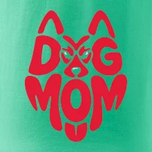 Dog mom nápis v hlavě
