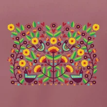 Folklor - barevně kvetiny obdélník