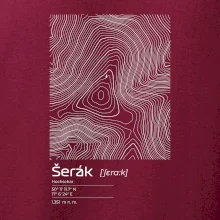 Šerák - vrstevnice v obdélníku