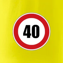 Dopravní značka - omezení rychlosti 40