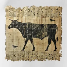 Egyptské hieroglyfy kráva