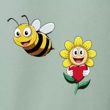 Parové triko - Včela a květina