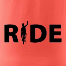 Ride - nápis s cyklistou