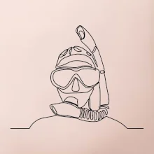 Potápěč jedním tahem