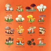 Atlas hub - triko s houbami