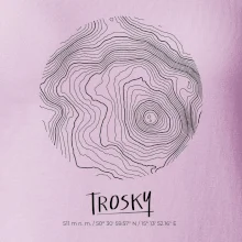 Trosky - vrstevnice v kruhu
