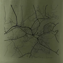 Mapy měst černobílé Turnov