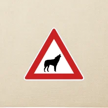 Dopravní značka - Pozor vlk