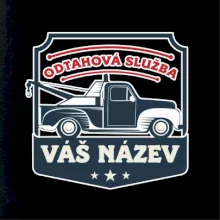 Odtahová služba - erb - červený nápis