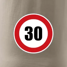 Dopravní značka - omezení rychlosti 30