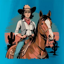 Cowgirl vintage na koni