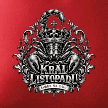 Král listopadu královský štír a koruna