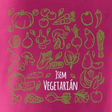 Jsem vegetarián - zelenina ve čtverci