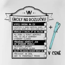 Vintage nápis Triko na rozlučku s úkoly pro ženicha