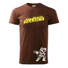 Hasič stojící - nápis hasiči - Velký nápis  na zádech