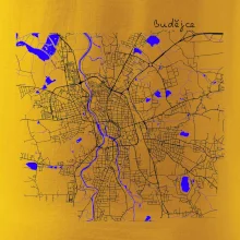 Budějce  - Mapa s vodními toky