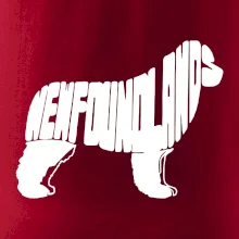 Novofundlandský pes - nápis v tělě