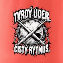Tvrdý úder čistý rytmus - černobílé zkřížené paličky