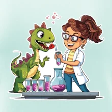 Chemik a dinosaurus - Holka