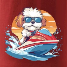 Bišonek na vodním skútru