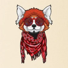 Červená panda hipster