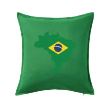 Brazílie vlajka v mapě