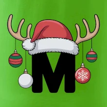 Vanoční rodinná trička - písmeno a čepice