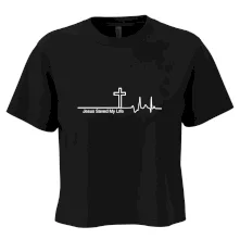 Jesus Saved My Life kříž ekg